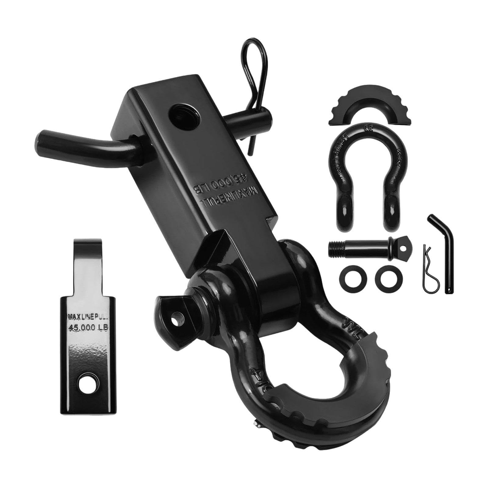 Shackle Hitch Receiver Heavy Duty Equipment Connector for Auto Boat SUV Black Motors| Parts & Accessories| Car & Truck Parts| Exterior| Towing & Hauling | Parts & Accessories-image-43