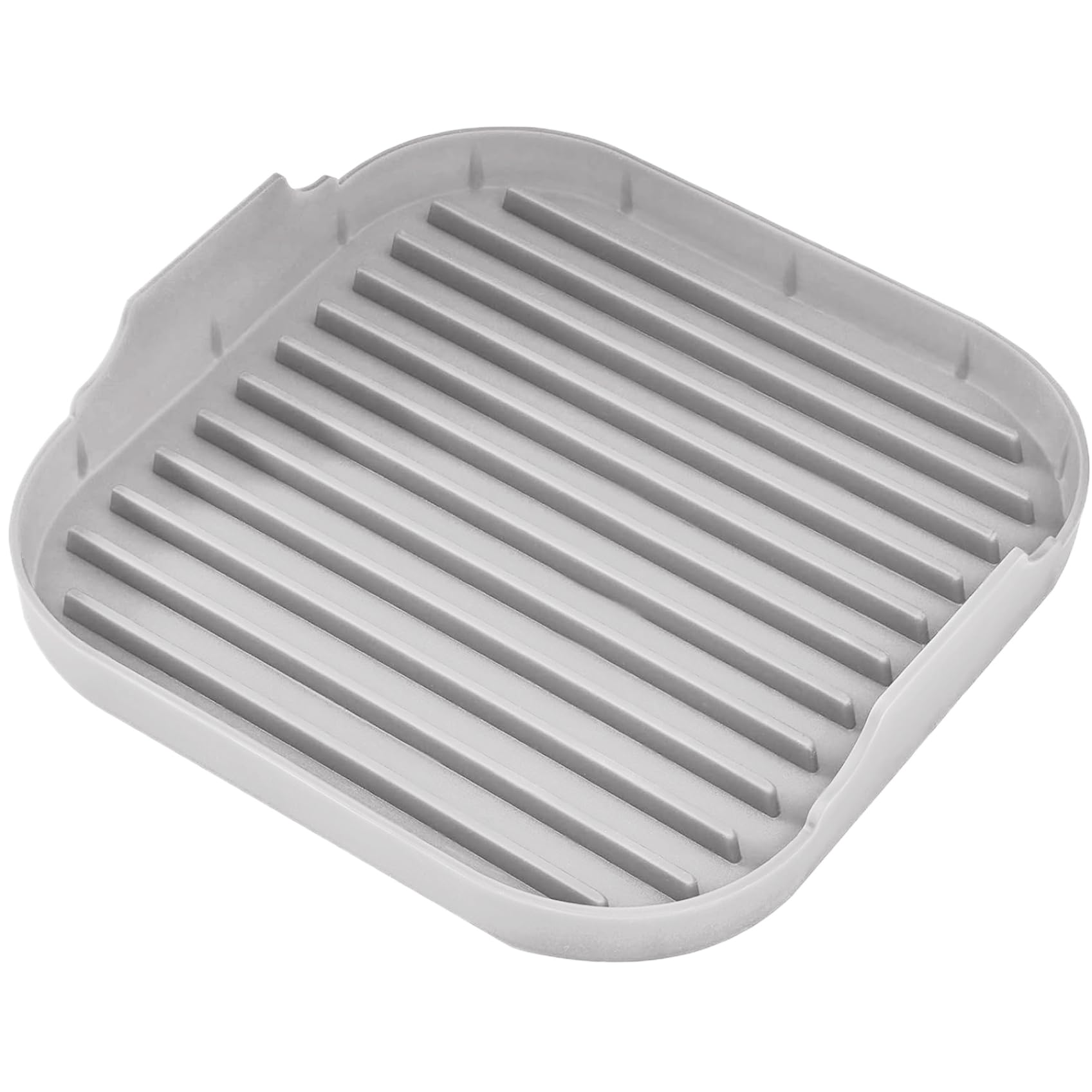 Bacon Cooker for Microwave Oven Food-Grade Silicone Microwave Bacon Tray Non Stick Tray with Grooves Dishwasher Safe Easy Maker 9.8x9.8x2 Inch Grey