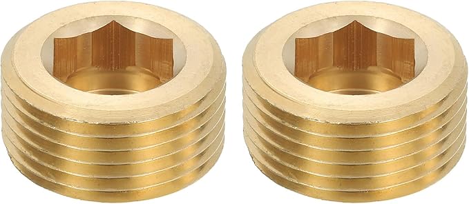 Amazon.com: uxcell 2Pcs Brass Pipe Plug Fitting, 1