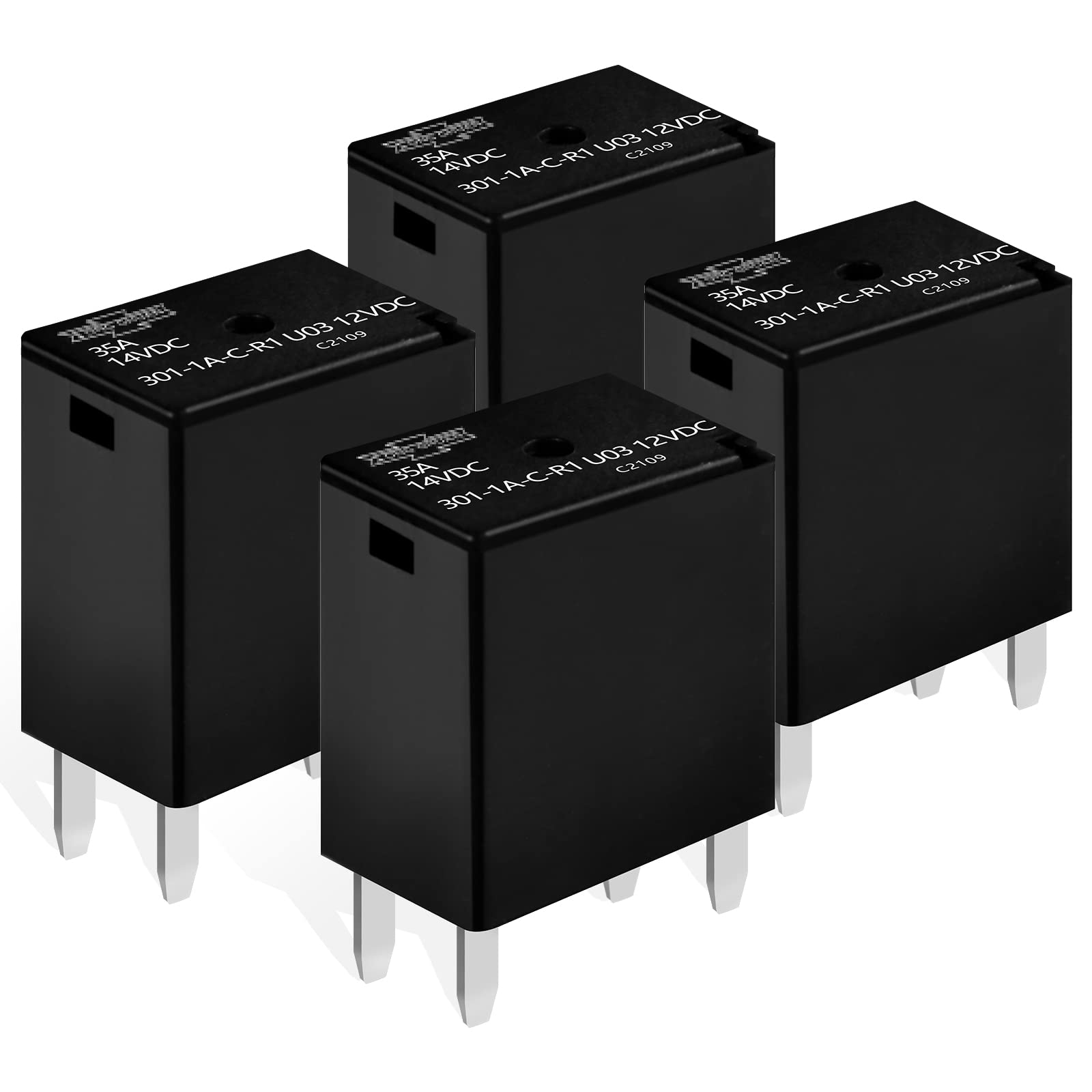 Automotive Purpose Relays 301-1A-C-R1-U03-12VDC 4 PIN 4 Pack