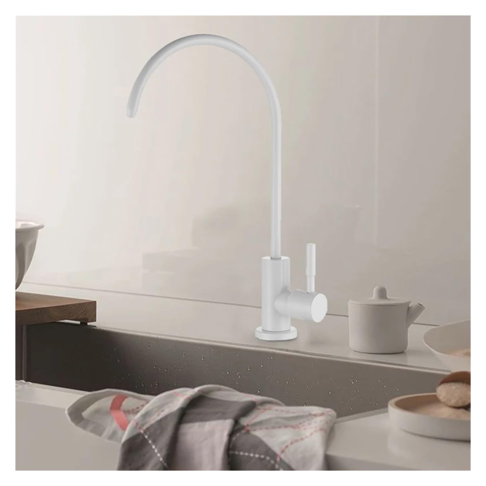 Mezclador de Filtro de Agua de Cocina, Grifo Giratorio de 360 ​​Grados, de Acero Inoxidable (Color : 03)