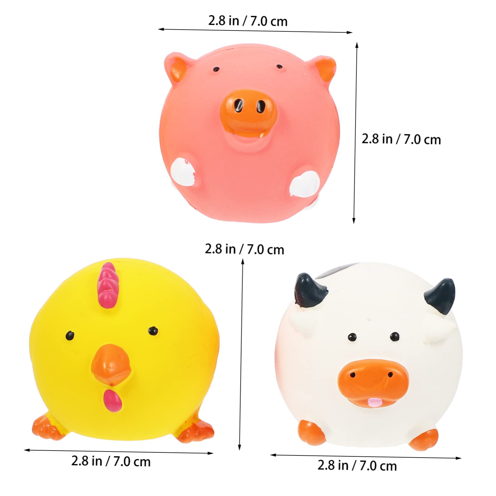 Kisangel 9stücke Cartoon Hundespielzeuge Aus Latex Quietschendes Kauspielzeug Für Hunde Beißspielzeuge Für Welpen Und Kleine Hunde Inkl Süßem Design Schweinchen Huhn Kuh