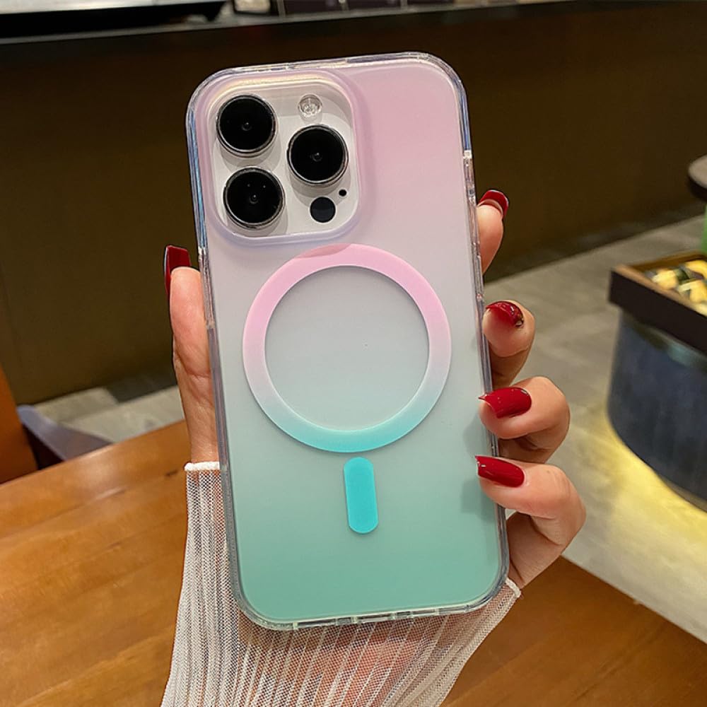 Coque rigide iPhone 14 Pro magnétique à contraste de couleur mat premium - 7
