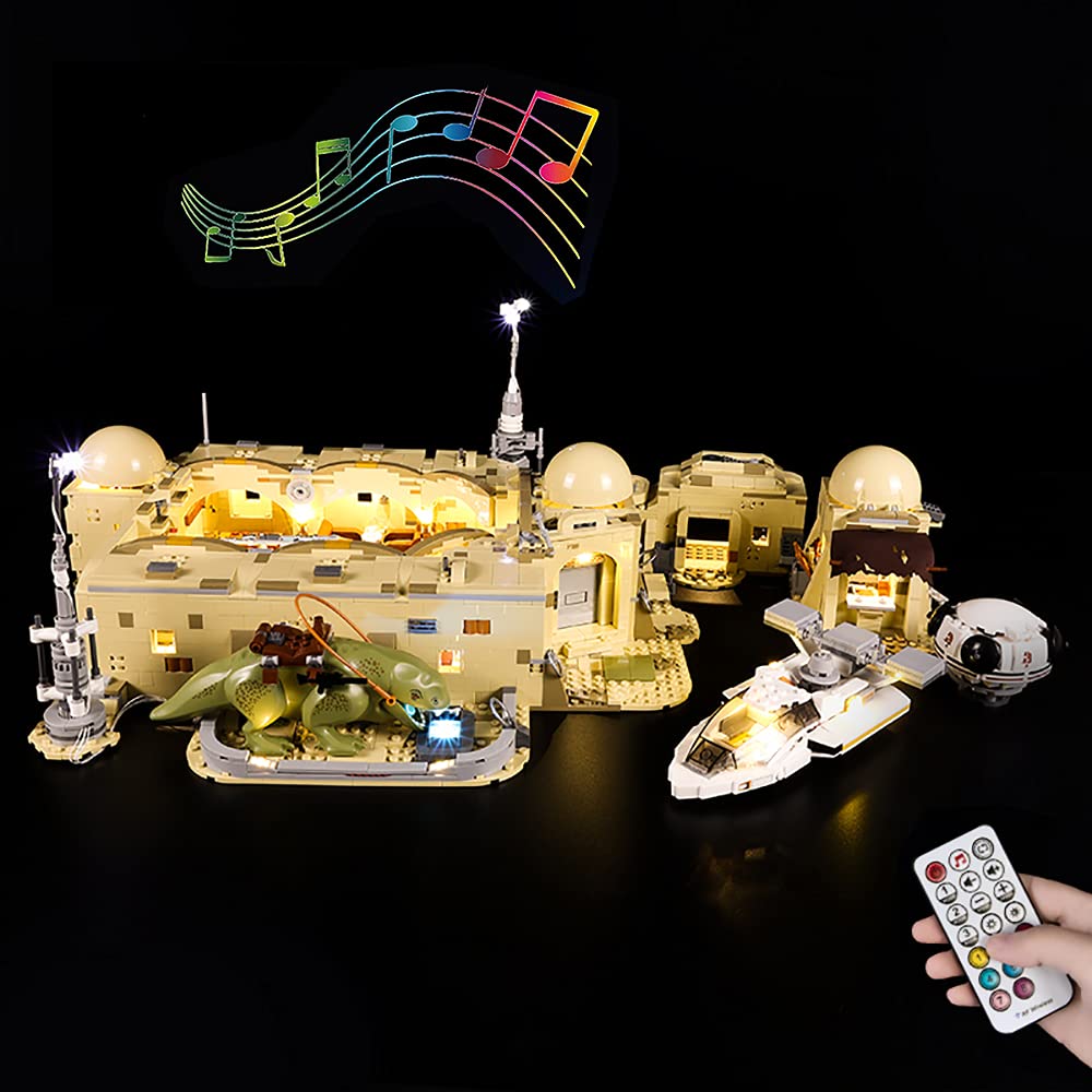 LODIY RC LED Light Kit with Sound for Mos Eisley Cantina 75290 - Lights Set for Lego 75290 (ONLY Light, Not Include Model) (RC Sound Version)