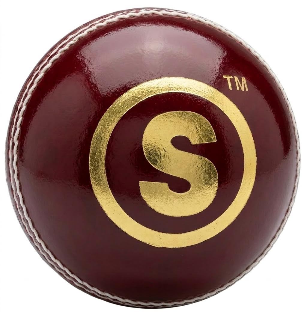 Professional Cricket Tournament Leather Ball – Hand Stitched 4 Piece | Water-Resistant Durable Design | Excellent Bounce | Strong Seam for Swing Bowling | 50 Overs Ball-image-18