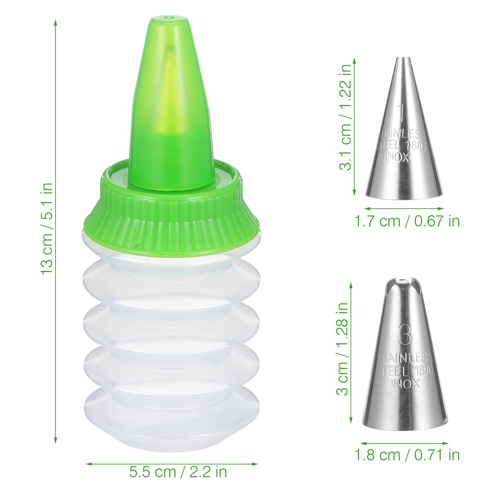 Angoily Lot de 2 Flacons Souples pour Glaçage Multifonction, Accessoires de Pâtisserie, Outils de Décoration pour Biscuits et Gâteaux, Bouteilles à Glaçage Pratiques Couleur Aléatoire
