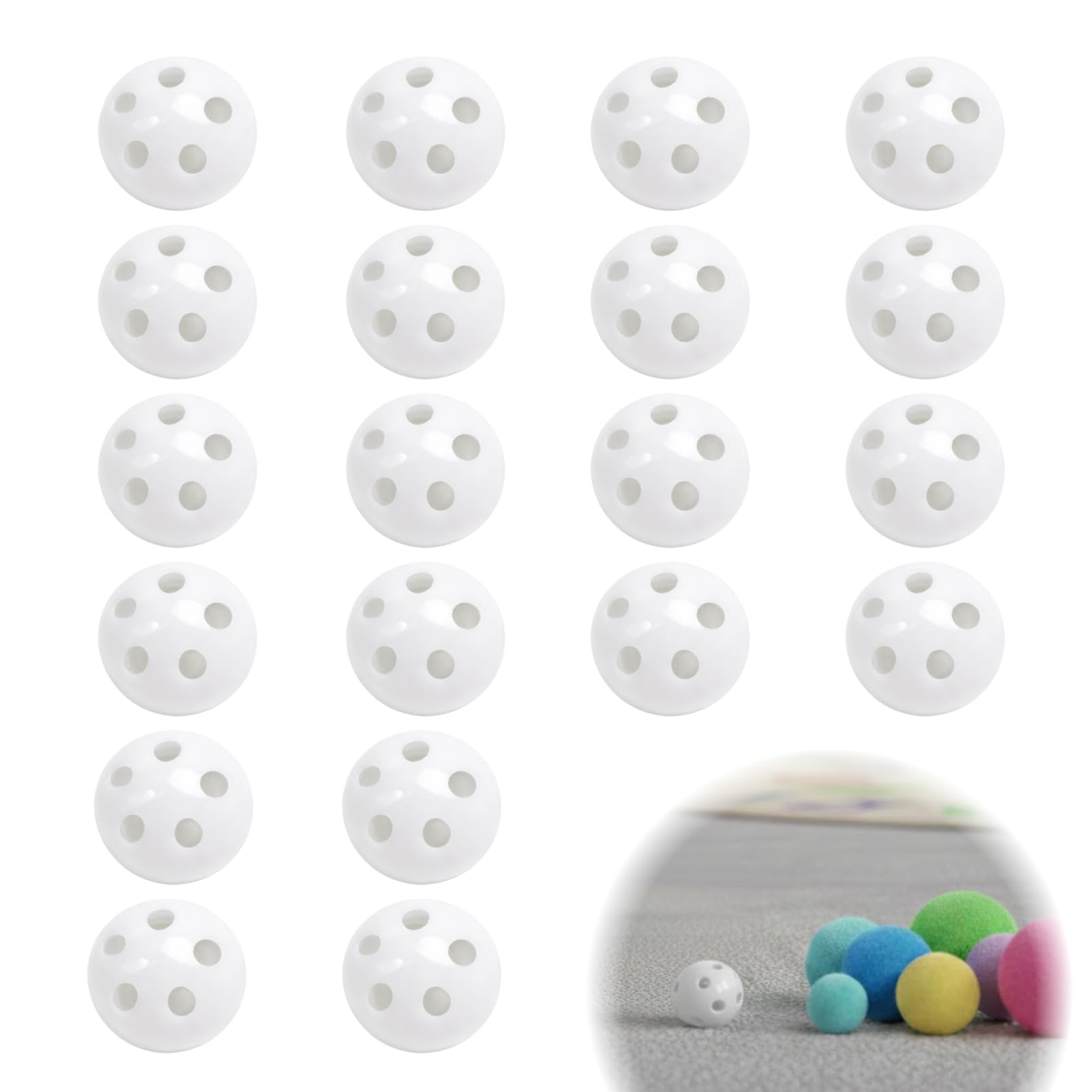 Icyowls 20 Pezzi Sfere sonaglio Ø 24 mm, Inserti da Cucire per Peluche, Bambole e Giocattoli per Animali, per Cucito, Riparazione e bricolage