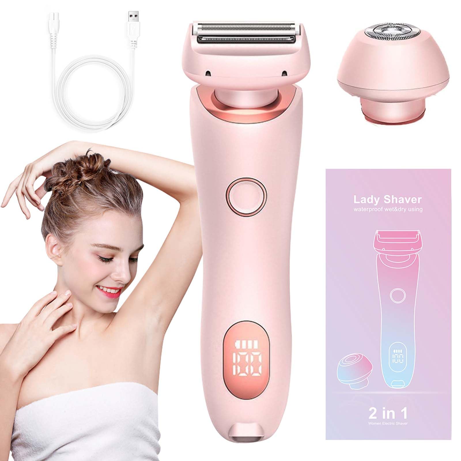 Colexy Divanity Skin Glow Nano golarka damska, z 3 ostrymi jak brzytwa ostrzami o dużej prędkości i folią do pływania 3D, golarka elektryczna do twarzy, nóg i okolic intymnych (różowa)