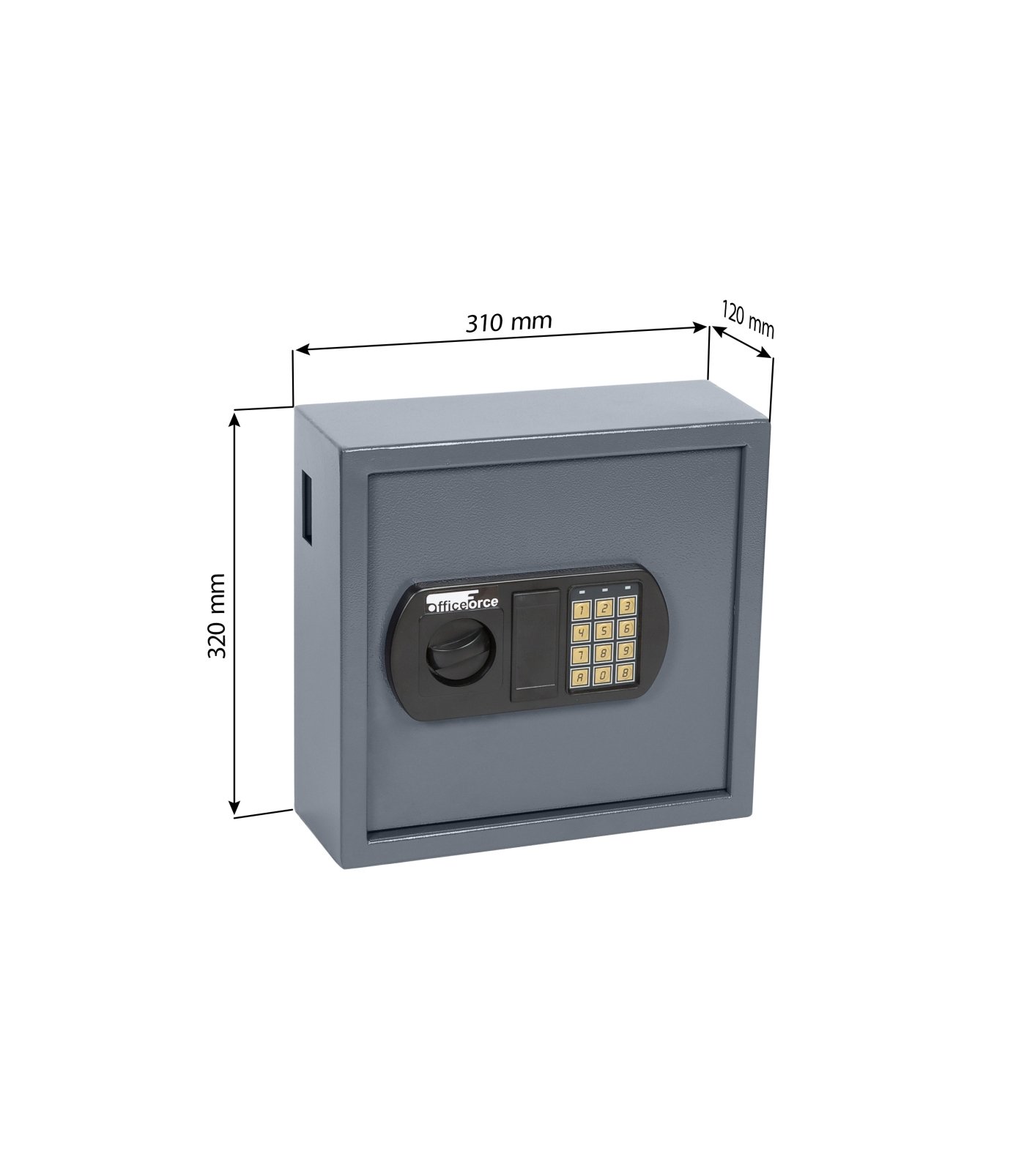 Caja Fuerte para Llaves con Código y Llave de Emergencia | Armario de Llaves para 25 Llaves con Ranura de Depósito | Caja de Seguridad de Pared, Acero 4mm, Ganchos Ajustables