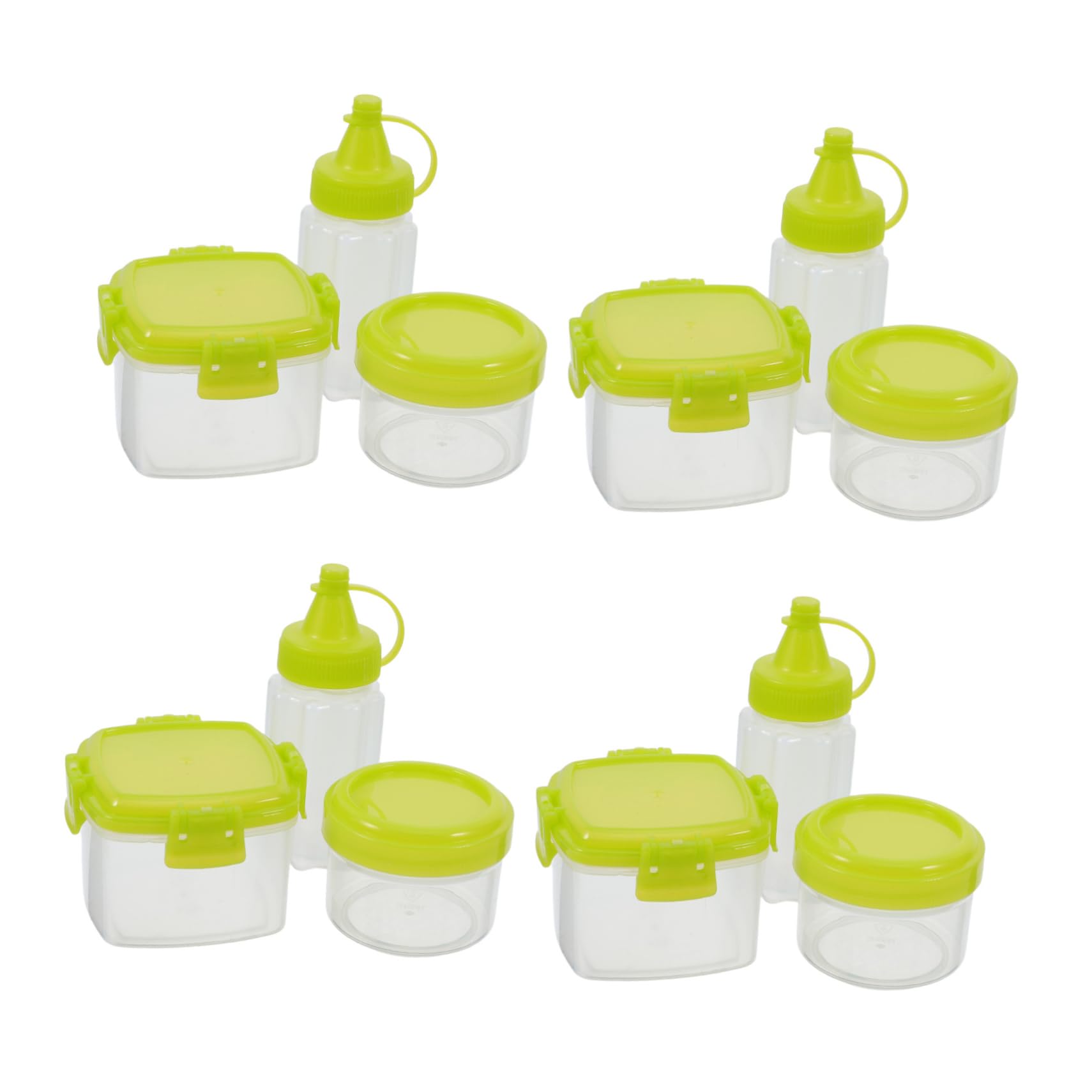 INOOMP 12pcs Mini Condiment Squeeze Bottles - Portable Honey Sauce Salad Dressing Dispensers Jars - Mini Seasoning Storage Bottles - Spice Containers For Outdoor Cooking