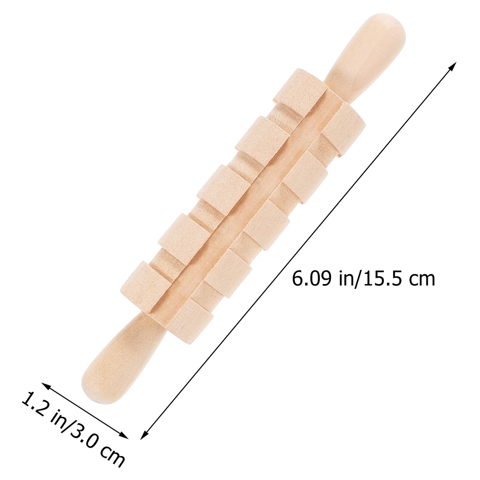 Rodillo de Textura para Arcilla de Madera Beige, 12 Piezas