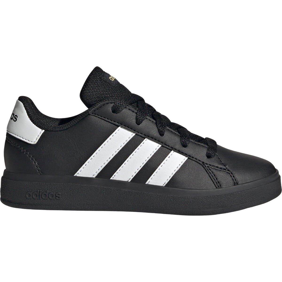 Kids Boys Grand Court Lifestyle Lace-Up Sneakers Shoes Casual - White