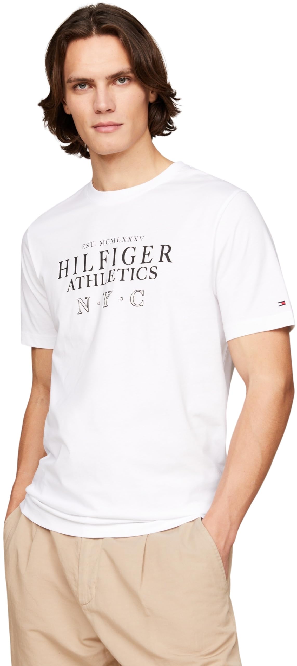 Tommy Hilfiger Hombre Camiseta Manga Corta Cuello Redondo, Negro (Black), XXL