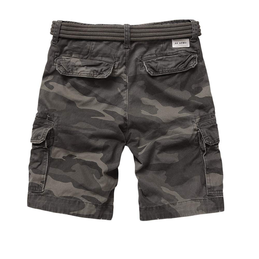 BaronHong Shorts Cargo de Camuflaje para Hombre Shorts de Carga de Camuflaje al Aire Libre con múltiples Bolsillos y algodón