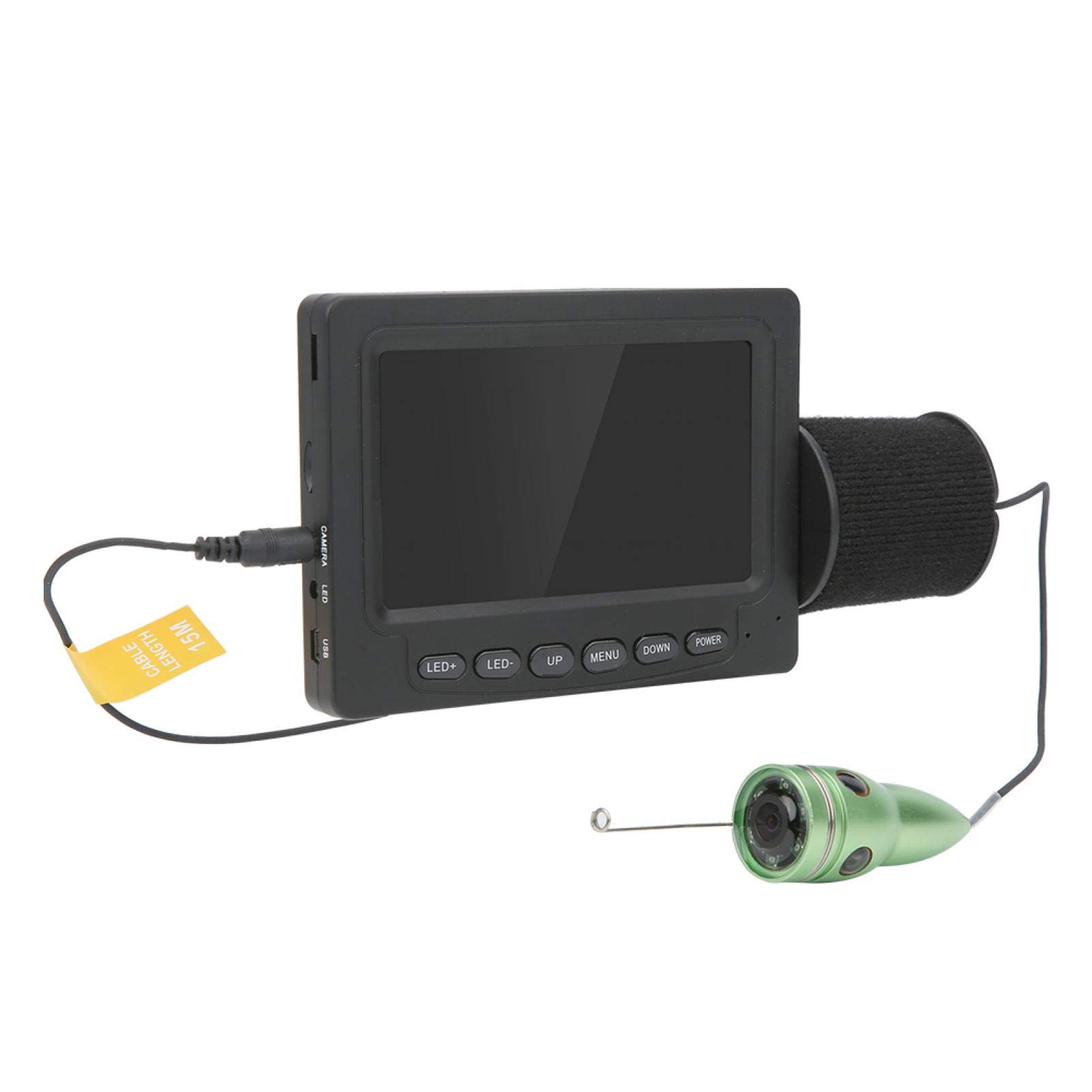 Tomanbery Video 1200TVL Anti‑tensile Cable Ajustable LED Monitor Camera Chargeable Fish Finder 4.3 inch Suitable for Monitoring Aquaculture for Ocean(Line Length 30 Meters)