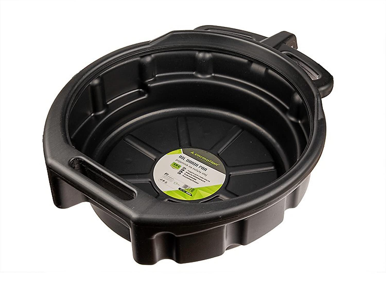 Carmotion Bandeja de recogida de aceite con vertedor, bandeja de aceite con desagüe para cambio de aceite, 15 litros portátil /