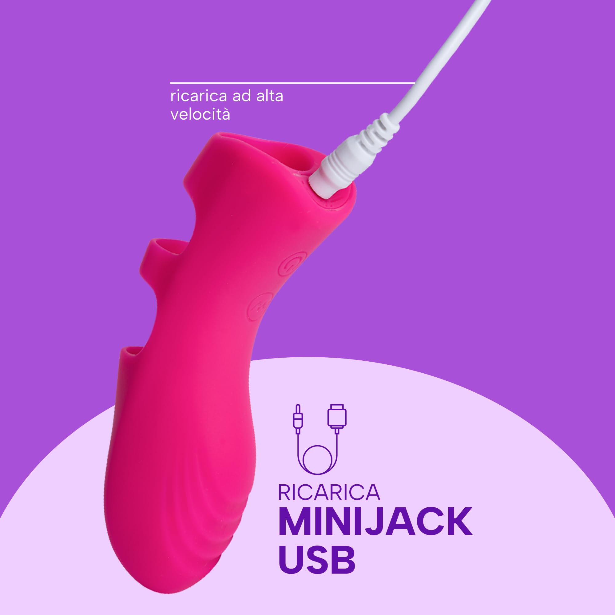 MySecretCase Vibratoreper Donna Piccolo Stimolatore Clitoride Femminile Da Dito Vibratore Clitoride Mini Formato 10 Vibrazioni USB IPX6 Precisione Mirata Sexytoysys Coppia Sexytoysys Donna Silicone