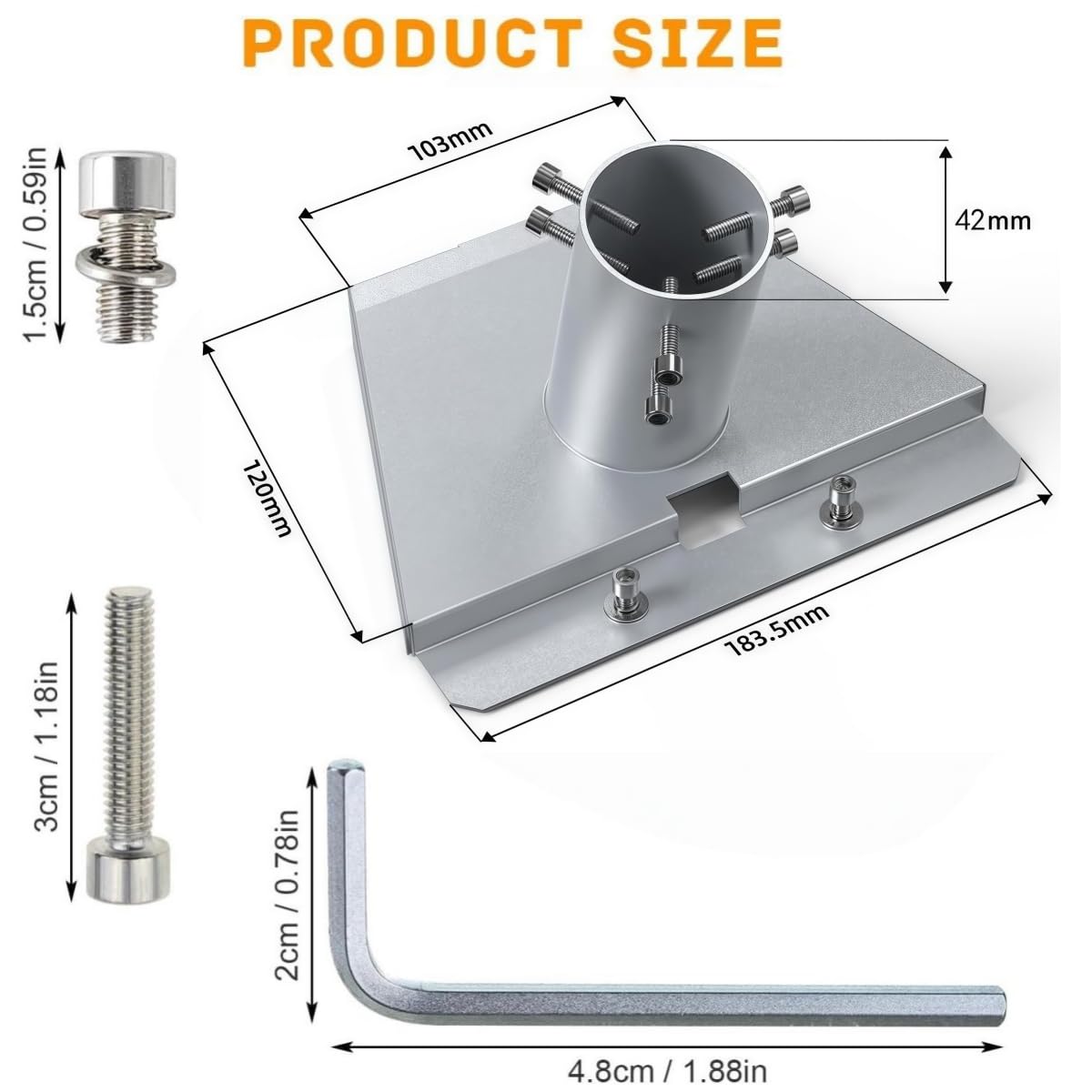 Adattatore Per Palo Starlink Gen 3 - In Lega Di Alluminio, Regolabile Da 25mm A 53mm - Foto 3