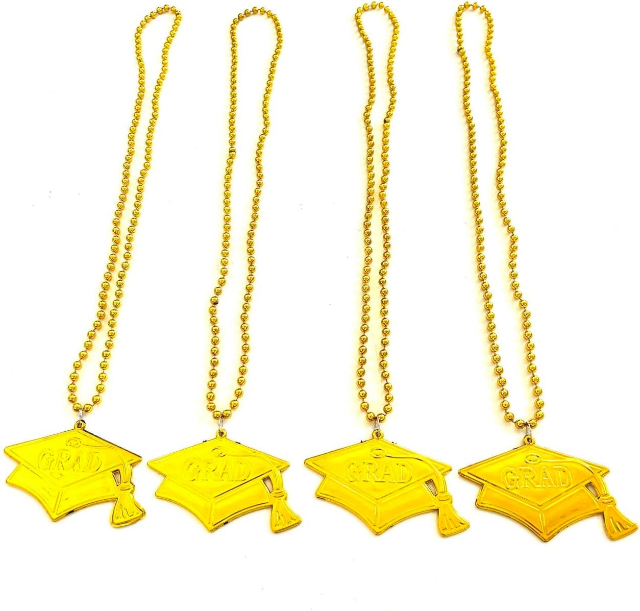30 Pcs Graduation Season Gold Party Beads NecklaceGraduation Cap Shaped Party Beads Necklace Party Decoration Gifts