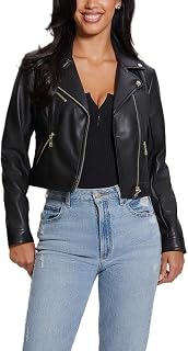 Women's Long Sleeve Venom Cropped Moto Jacket