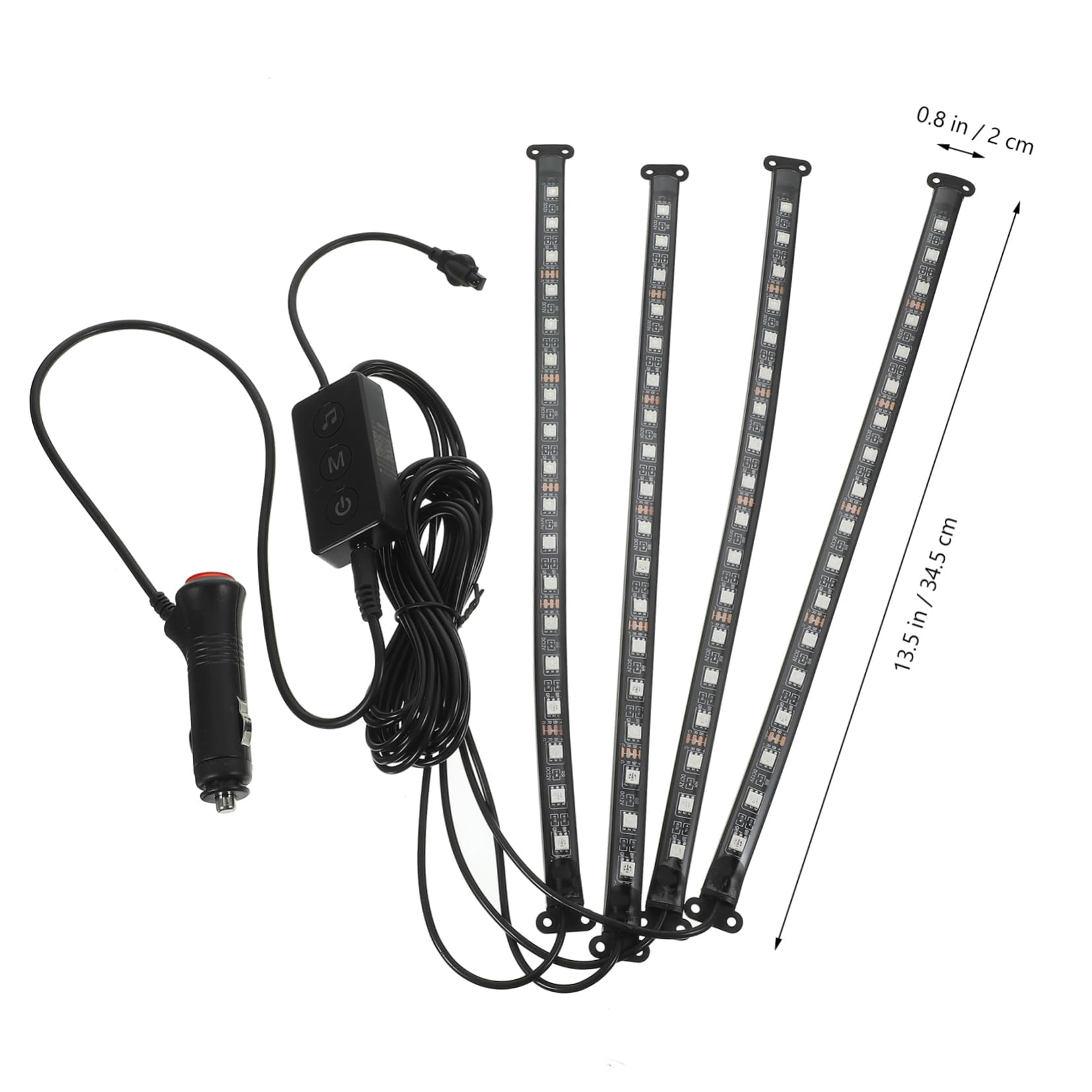 LIFKOME Car Interior LED Strip Lights Multicolor Trim Lights with Remote Control App High Brightness Easy Installation for Ambiance Your Vehicle