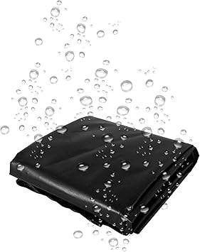 Image Pond Liner HDPE Waterproof Pond Liner, Puncture Proof Flexible Water Garden Fish Pond Liner Elasticity (Size : 5x8m/16x26ft)
