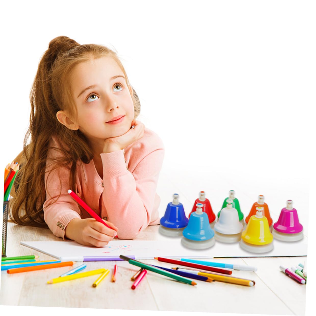 Campanello Musicale in Acciaio Inox a 8 Toni per Bambini | Gioco Educativo per Scuola Primaria, Set Leggero, per Ragazzi e Ragazze