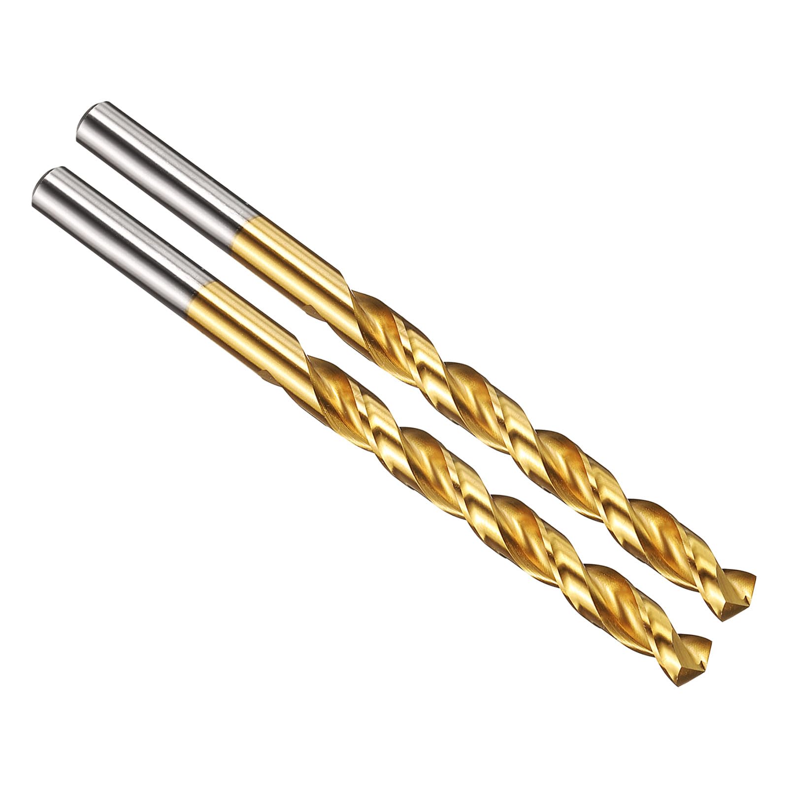 PATIKIL 7.5mm Drill Bit, M42 8% Cobalt High-Speed Steel Jobber Straight Shank 135° Titanium Nitride (TiN) Coated for Hard Metal Stainless Steel - 2 Pack — image 1