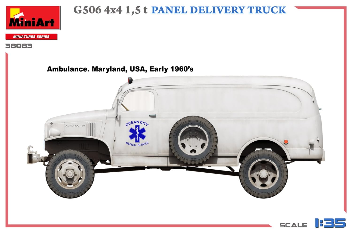 Miniart 1:35 - G506 4x4 1.5 t Panel Delivery Truck, Molded Color - Image 2
