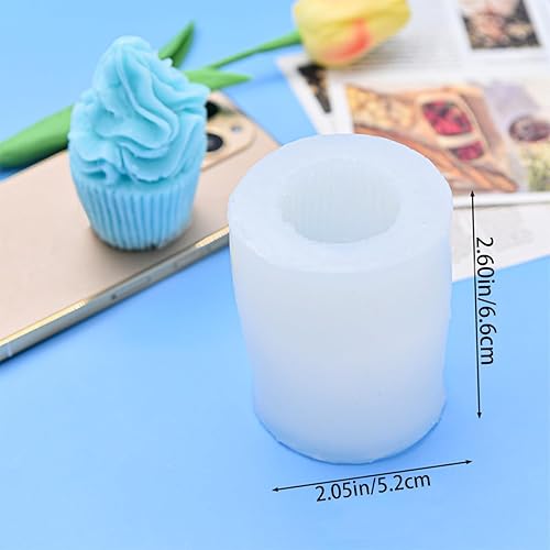 Miniatura 2 de 2 moldes de jabón en forma de magdalena, molde de silicona en forma de helado, molde de silicona en forma de remolino, molde de vela de silicona 3D,