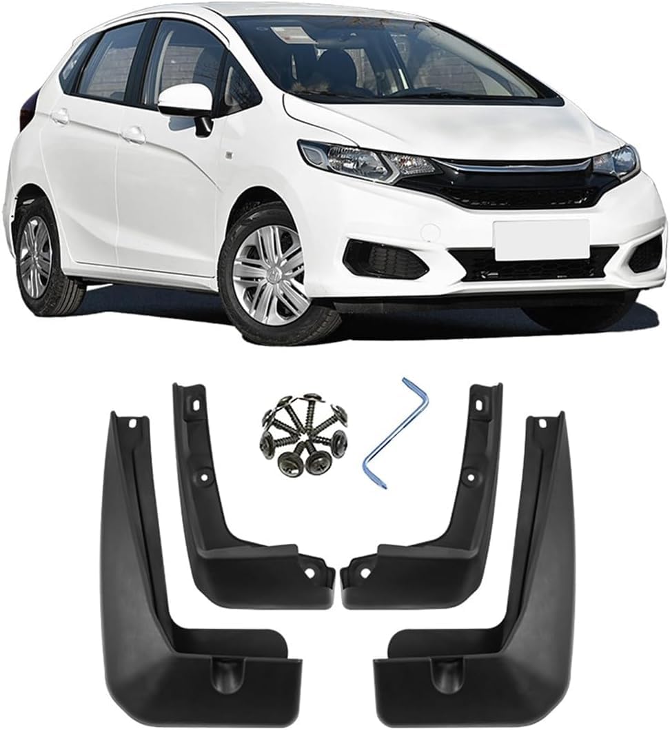nwsplmy Car Mud Flaps for FIT Jazz 2018-2020 Splash Guards Mudguards Front Rear 4pcs - Anti-Scour & Impact Resistant, Heavy Duty Stone Shield