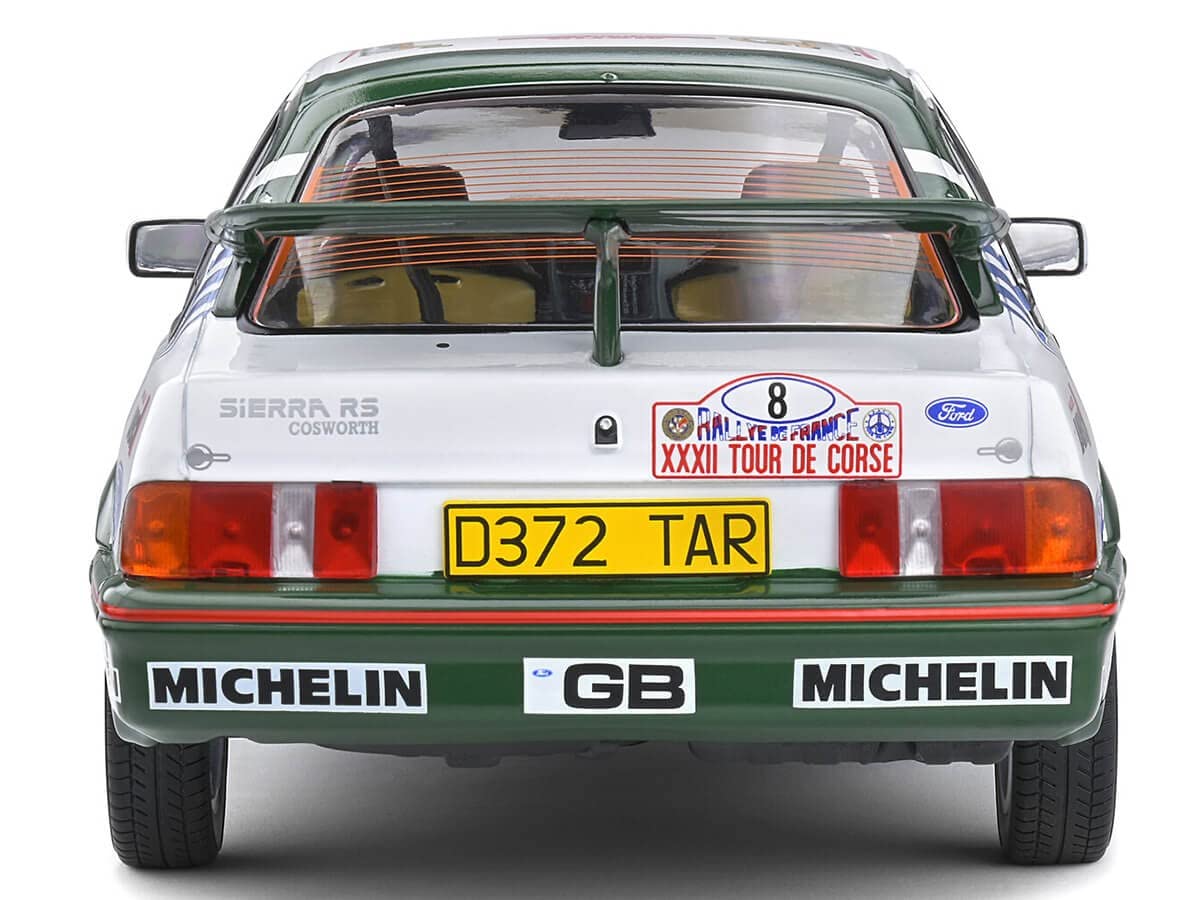 Solido 421181260 FORD SIERRA COSWORTH Nessuno Auto in miniatura da collezione, bianco/verde, 1/18ème