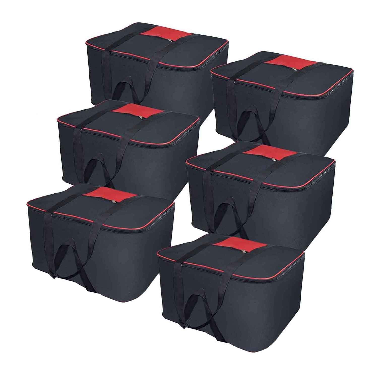 Unicrafts Multi Purpose Foldable Nylon Big Underbed Storage Bag Blanket Storage Bag Cloth Storage Organizer Blanket Cover with Handles Pack of 6 Black (B08SBXXPZ7) Amazon Price History, Amazon Price Tracker