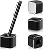 Chinco 2 Pieces Metal Pen Stand Square Single Pen Holder Base Aluminum Student Desk Organizer for Desk Desktop Toothbrush Stand Holder Display for Home Office Students TeachersBlack