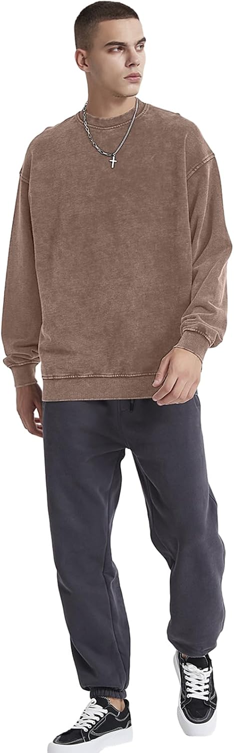 KEEPSHOWING Mens Oversized Hoodies Vintage Hoodie Couples Pullover Acid Wash Hoodies for Men Streetwear Sweatshirts - Image 6