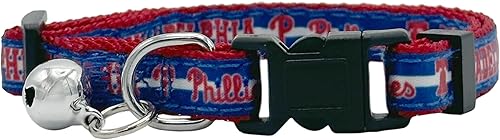 Miniatura 71 de MLB CAT Collar de satén de Los Angeles Angels, collar de equipo de béisbol para perros y gatos. Un collar de gato brillante y colorido con colgante
