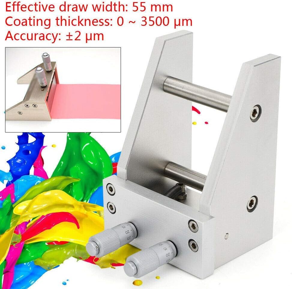 ZHFEISY Precision Adjustable Film Coating Applicator Film Coater with Micrometer Wet Film Preparation Device 0-3500μm Width (film casting doctor blade) (100mm)