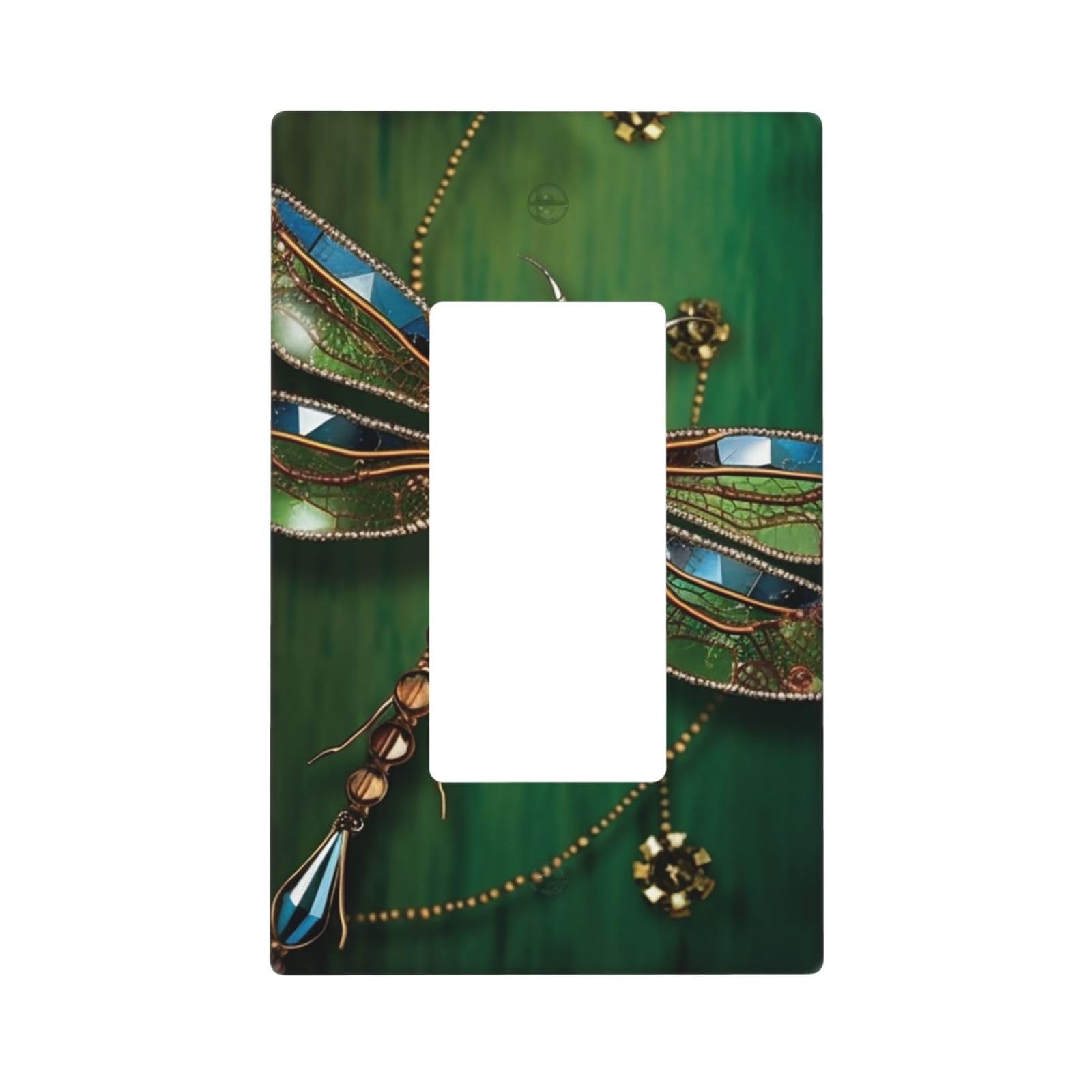 Kloph Style M Decorator Wall Plate 1 Gang Light Switch Covers Decorator Receptacle Outlet Covers Jewel Dragonfly Wall Plates For Electrical Outlets Plug Cover Single Rocker Switch Plates
