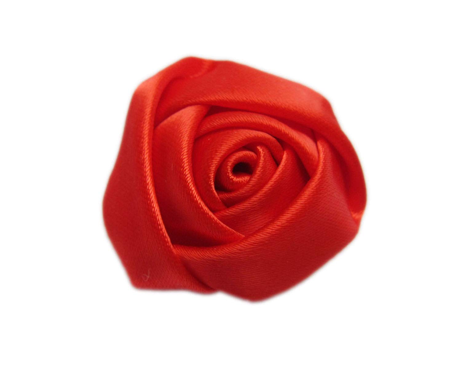 YYCRAFT Pack of 20 Satin 4d Rose 2"(5cm) Craft Wedding Bride-Red