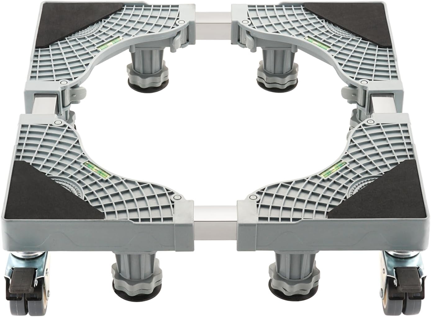 Washer and Dryer Pedestals, Adjustable Mini Fridge Stand with 8 Reinforced Feet & 4 Dual Wheels, Thickened Base for Fridges, Washers, Dryers