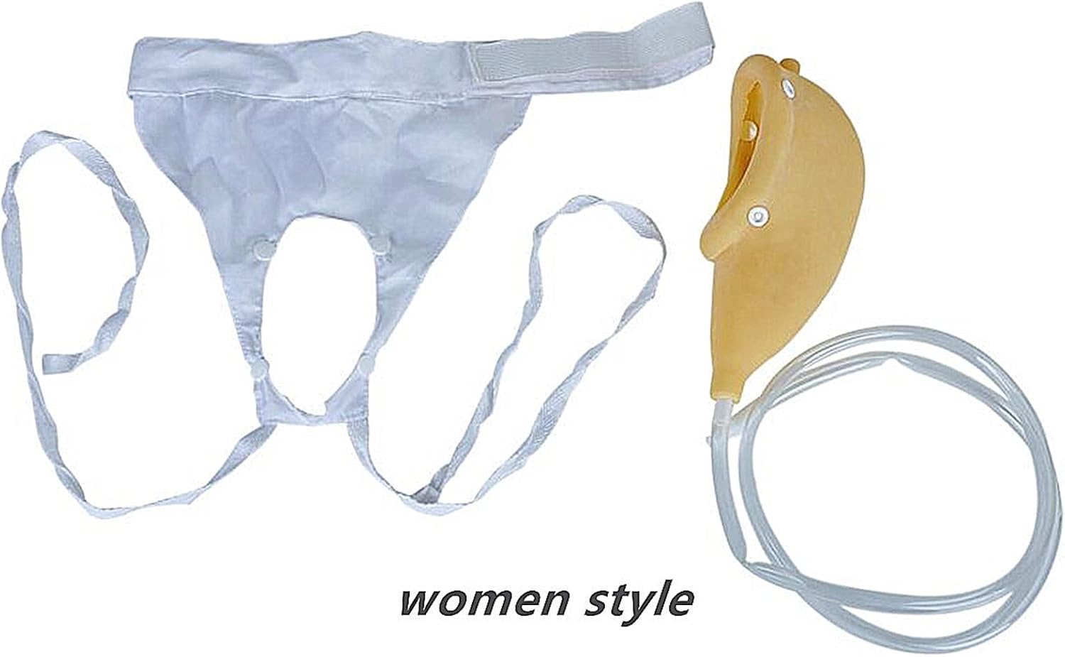 Portable Urinal Bag External Catheter Urine Bag for Urinary Reusable Comfort Fit for Urinary Incontinence with Spill Proof Collection Bag (for Female 1 Set)