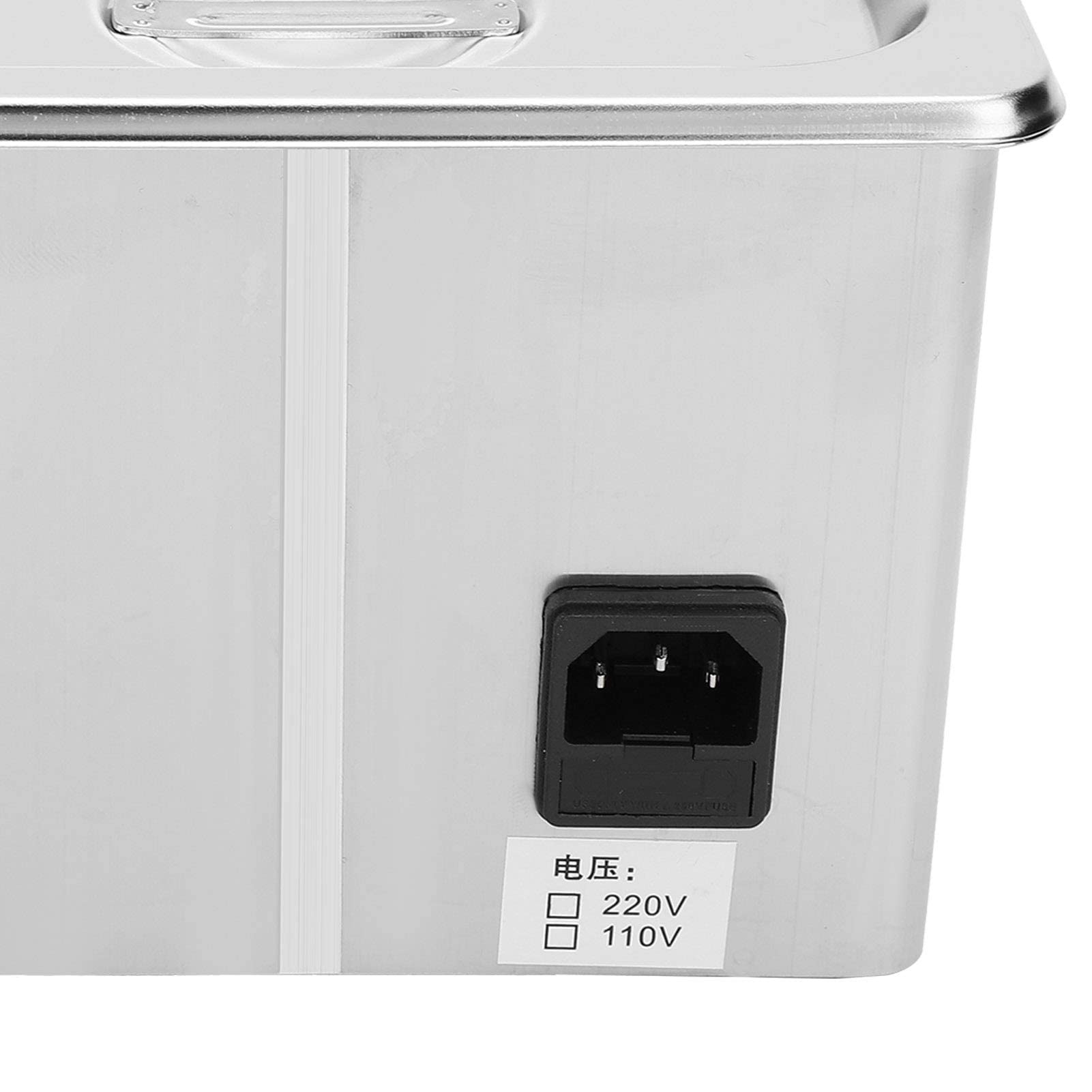 Detergente ad ultrasuoni da 0,8 L 110/220 V, display digitale a LED intelligente 304 macchina per la pulizia a ultrasuoni in acciaio inossidabile, per orologi, protesi(EU PLUG)