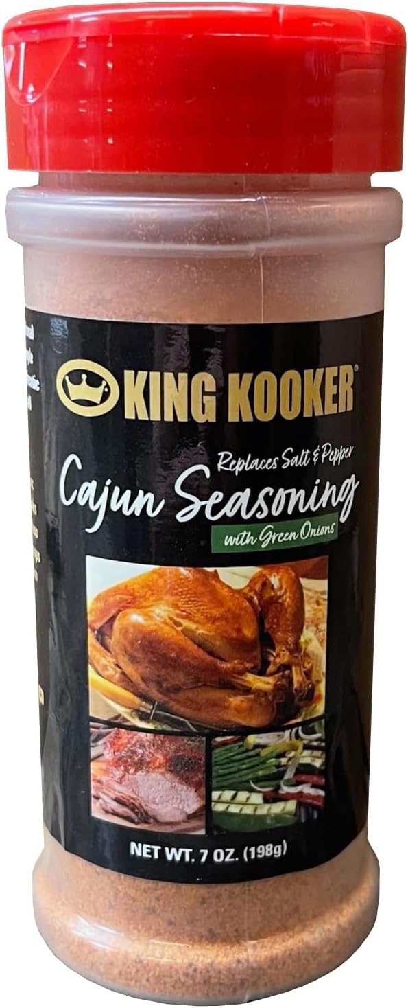 King Kooker Deep Fried Turkey Seasoning Pack - King Kooker Garlic Butter with Herbs Injectable Marinade-16 oz., Cajun Seasoning- 7 oz., 1 oz. Marinade Injector