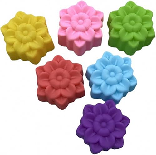 Miniatura 20 de 36 moldes para hornear en forma de flor, de silicona de grado alimenticio, antiadherentes, mini bandejas para cupcakes, pudines, chocolates