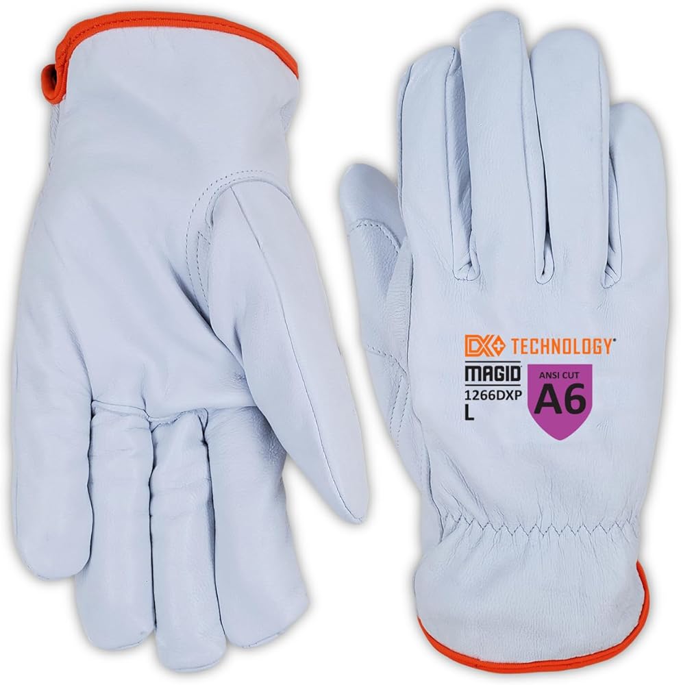 Amazon.com: MAGID CutMaster ANSI A6 Cut Resistant Leather Gloves
