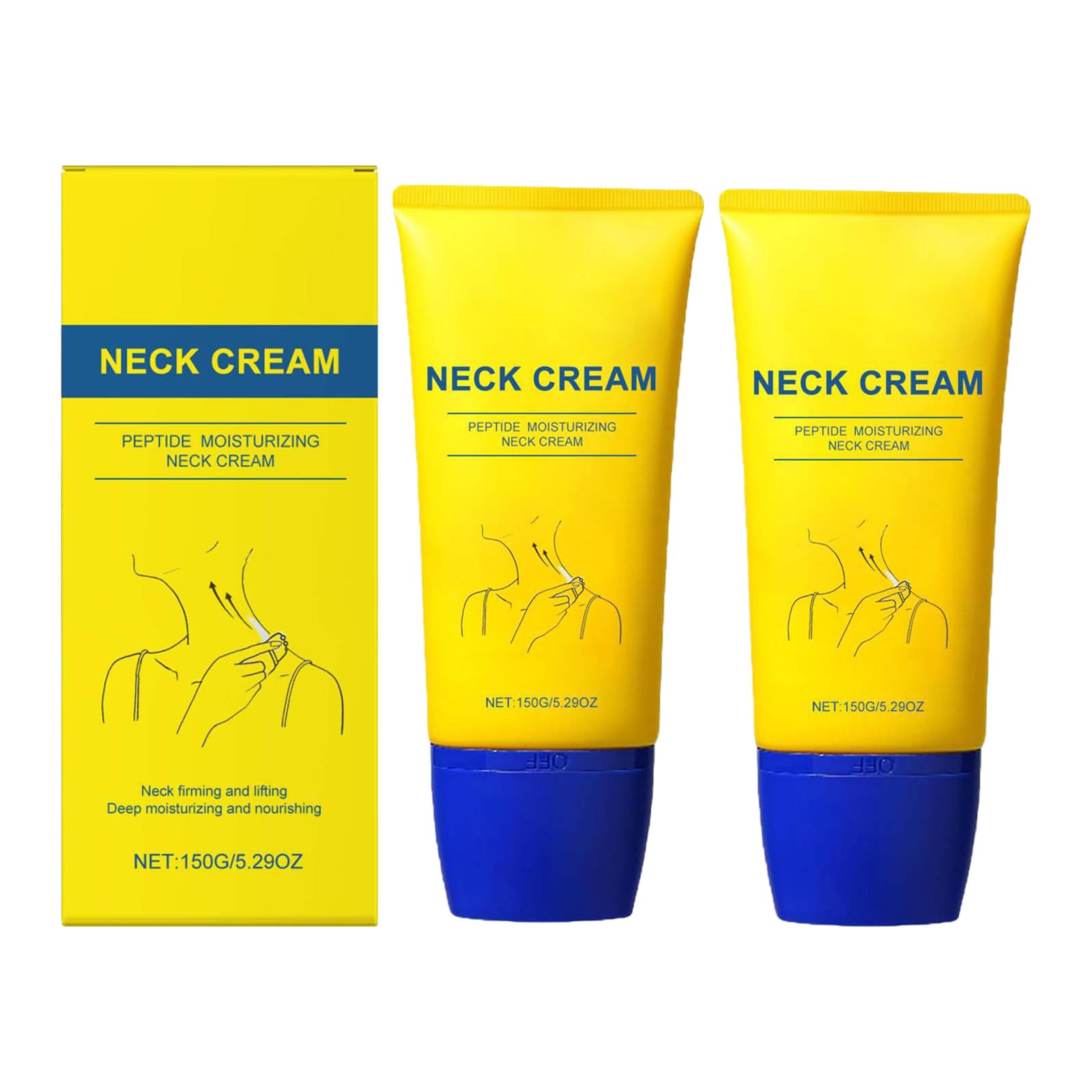 Z:SEA Neck Cream, Tighten and Lift Neck Cream, Neck Firming Cream With Rollers Massage, Firm And Lift Sagging Skin, Firming Lifting Necks Cream 150g (2)