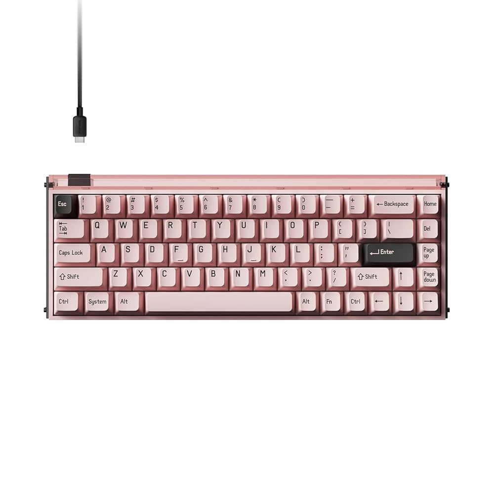 MelGeek MADE68 air ピンク MADE68 AIR Low-profile Magnetic Switch Gaming Keyboard