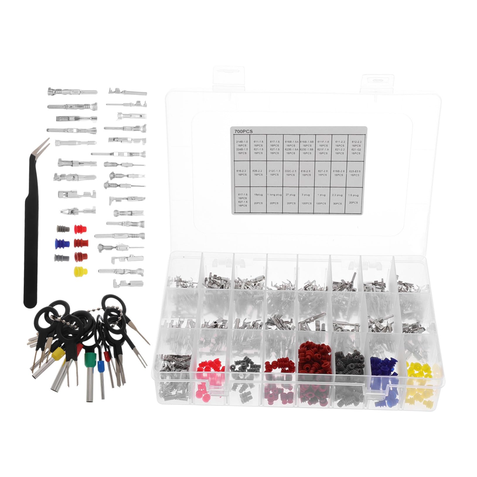 Kit de Connecteurs Automobiles à Broches, 700 Pièces, Alliage Plastique