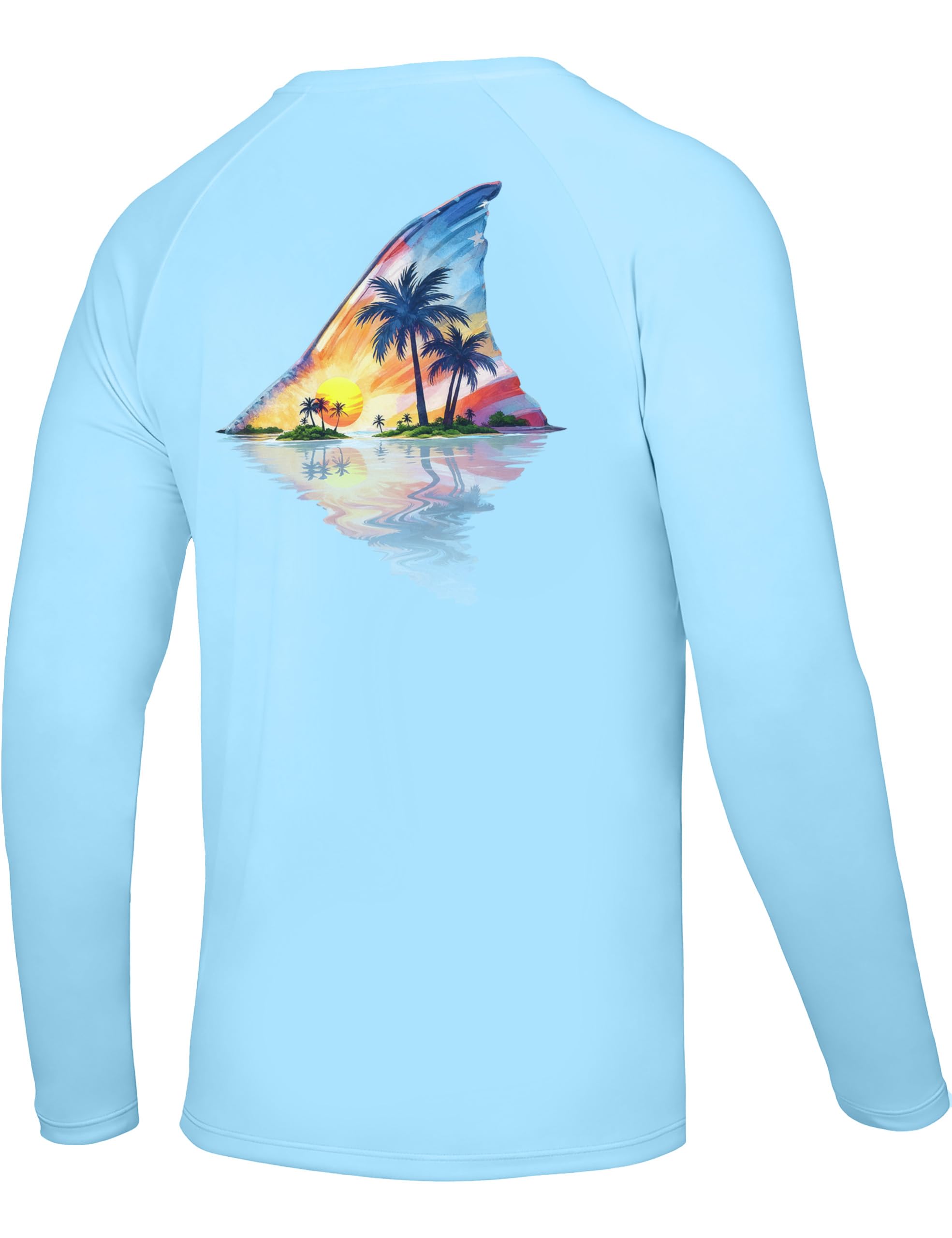 Men's UPF 50+ Sun Fishing Shirt, Long Sleeve UV Protection Tee, Quick Dry Rash Guard for Outdoor Swim Hiking — view 7