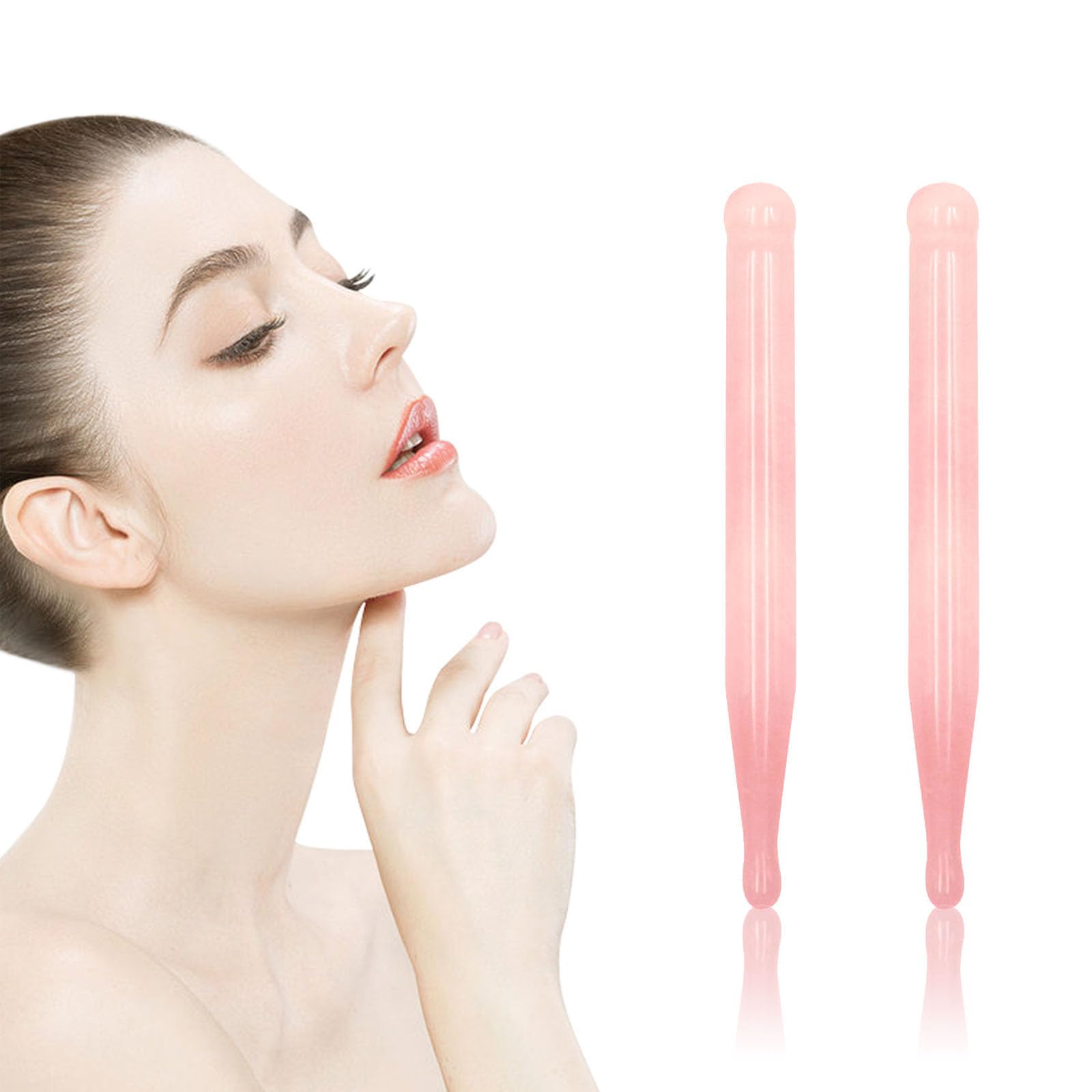 Acupressure Pen for Facial Skin Care-Deep Tissue 2Pcs Crystal Massage Tool-Point Massage Relief Pain Therapy Stone Tools Relaxing Trigger Self-Massage